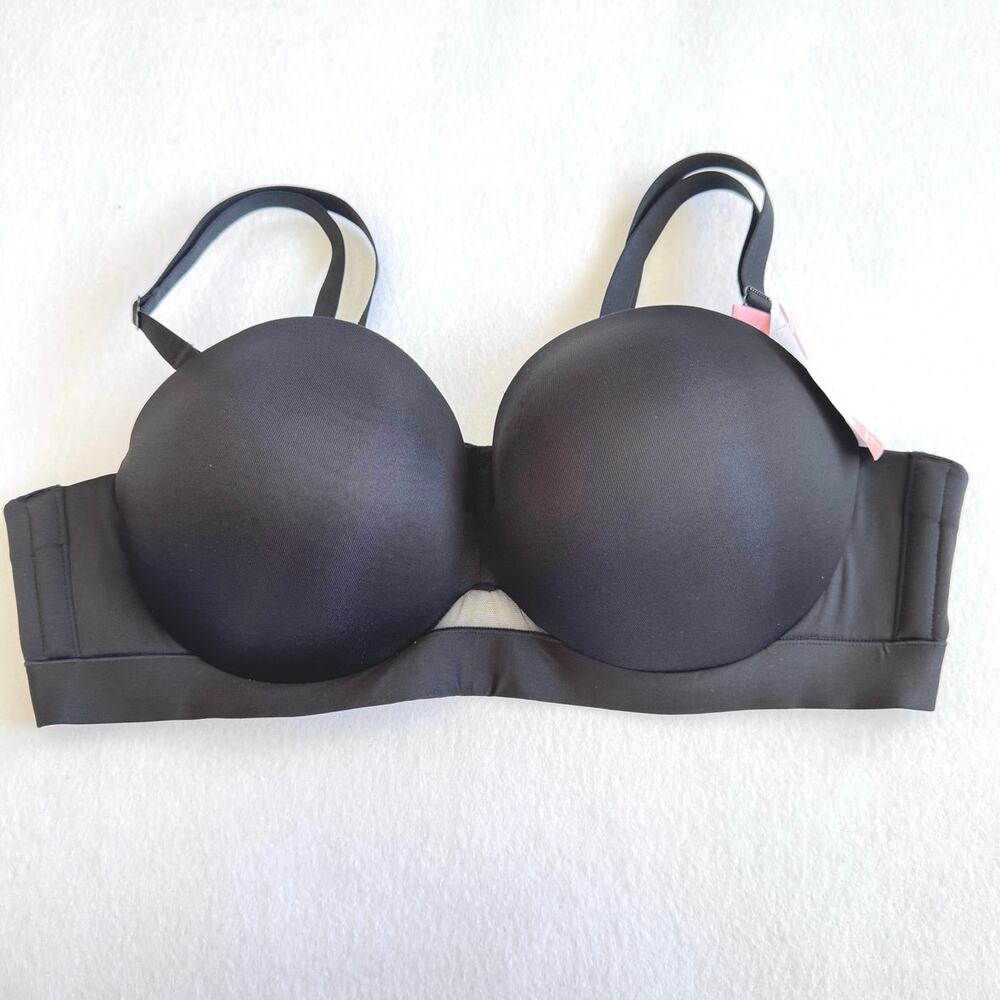 Cacique Black Strapless Plunge Bra 44B NWT Multi-Way Comfort Bliss